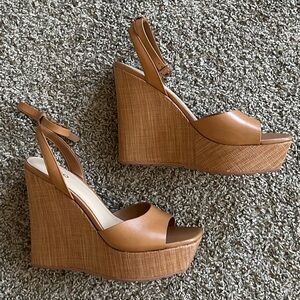 Aldo brown platform wedge sandal